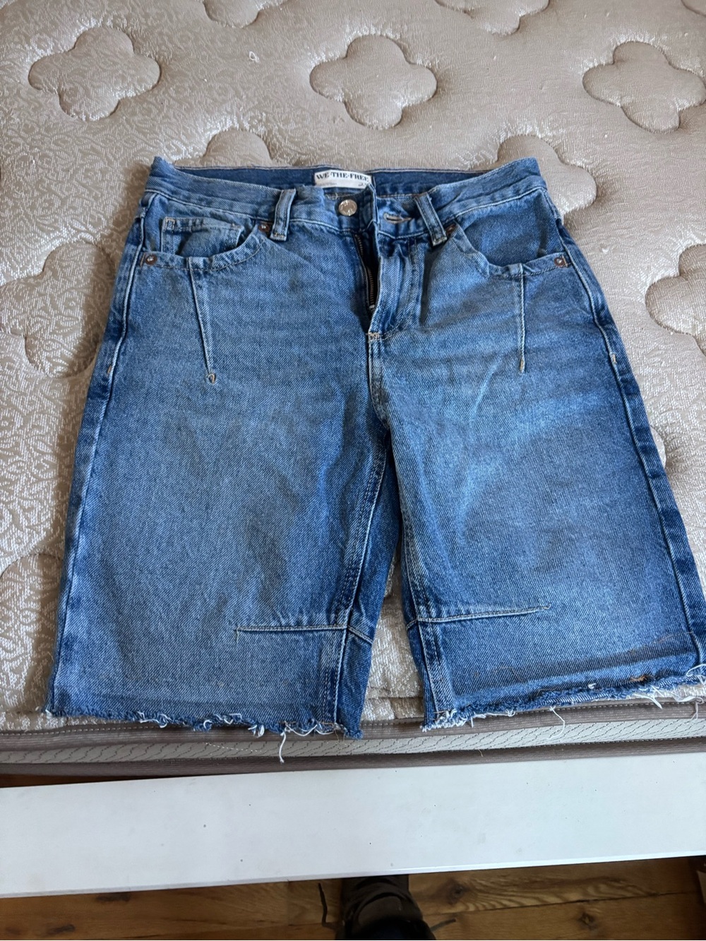We The Free Light Blue Denim Shorts